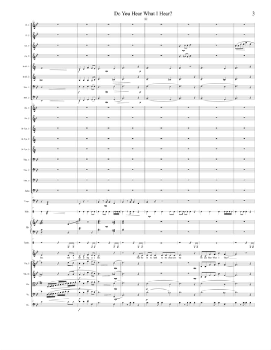 Do You Hear What I Hear Full Orchestra scores gallery preview page 3