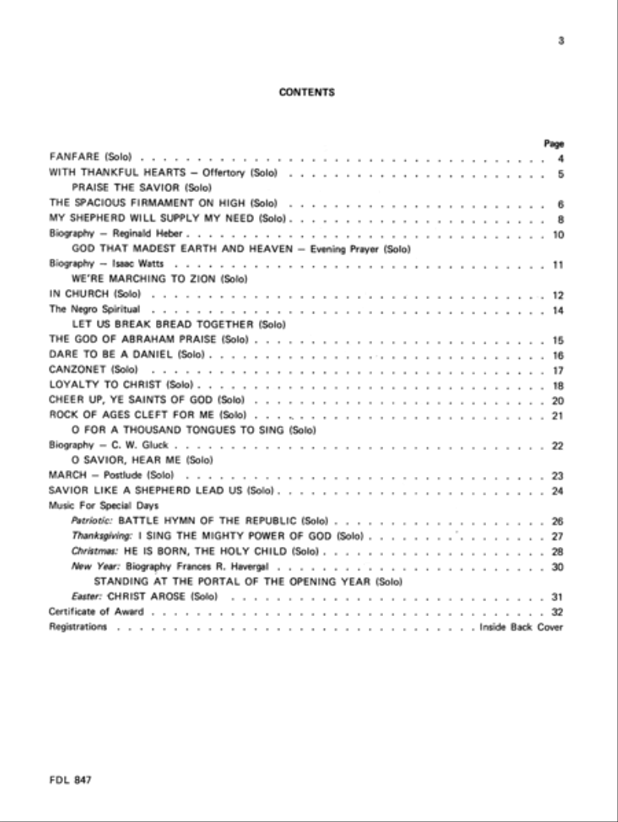 Church Musician Organ Repertoire Organ scores gallery preview page 2