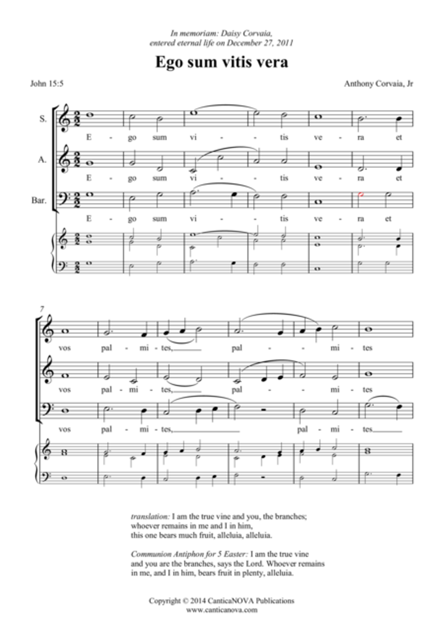Ego sum vitis vera Ego sum vitis vera 3-Part scores gallery preview page 2