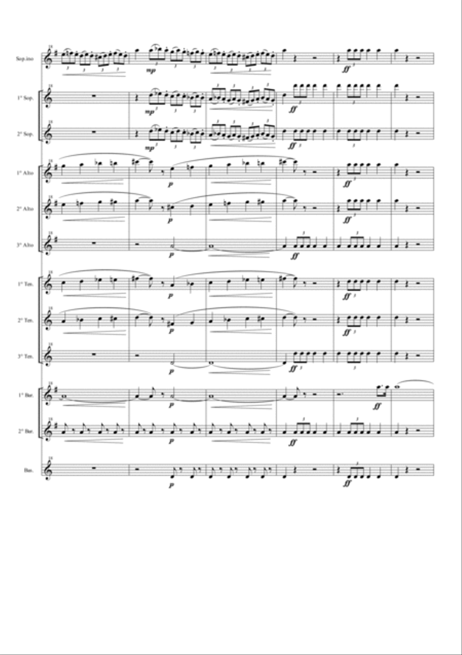 La Traviata (Medley) for Saxophone Ensemble Woodwind Ensemble scores gallery preview page 4