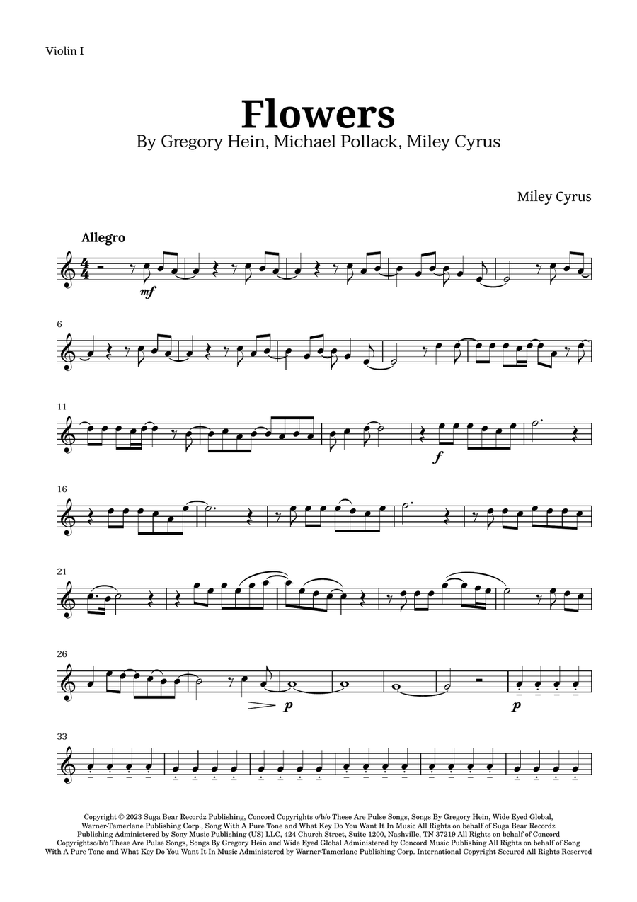 Flowers String Quintet scores gallery preview page 6