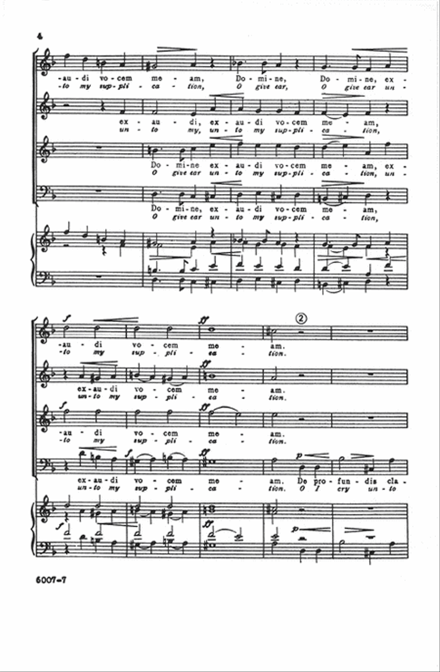 De Profundis (O, I Cry Unto Thee) 4-Part scores gallery preview page 4