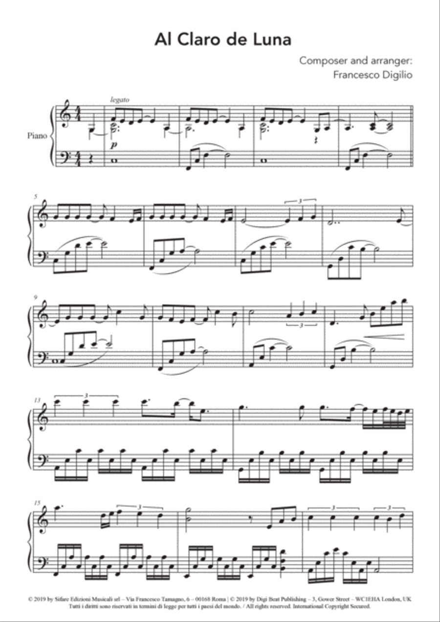 Al Claro De Luna Piano Solo scores gallery preview page 2