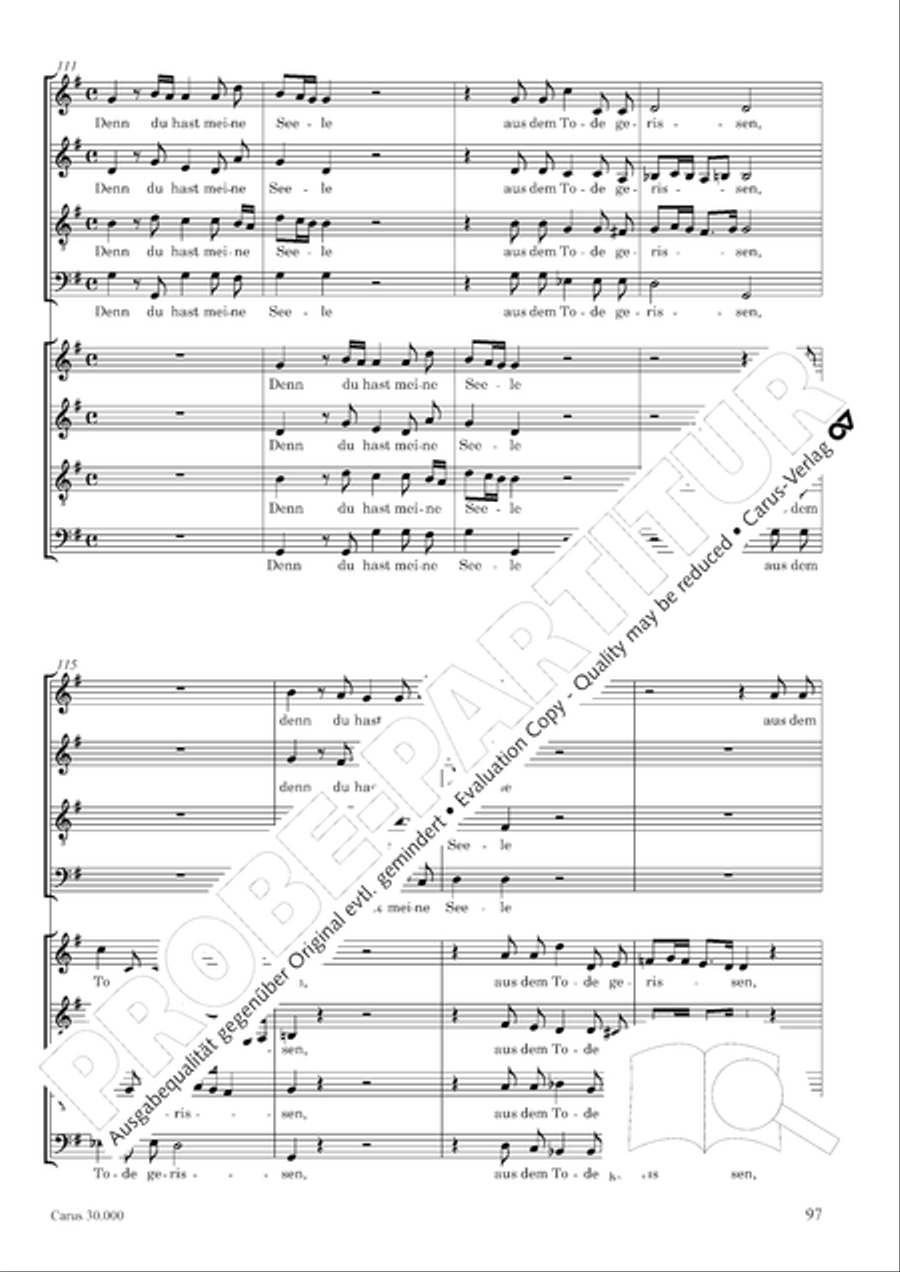 J.L. Bach: The complete motets Choir scores gallery preview page 104