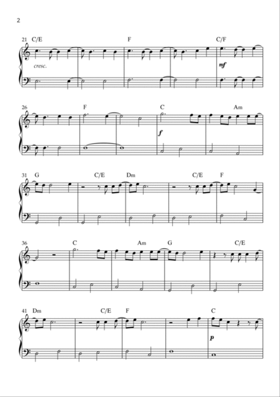 Easy On Me Easy Piano scores gallery preview page 2