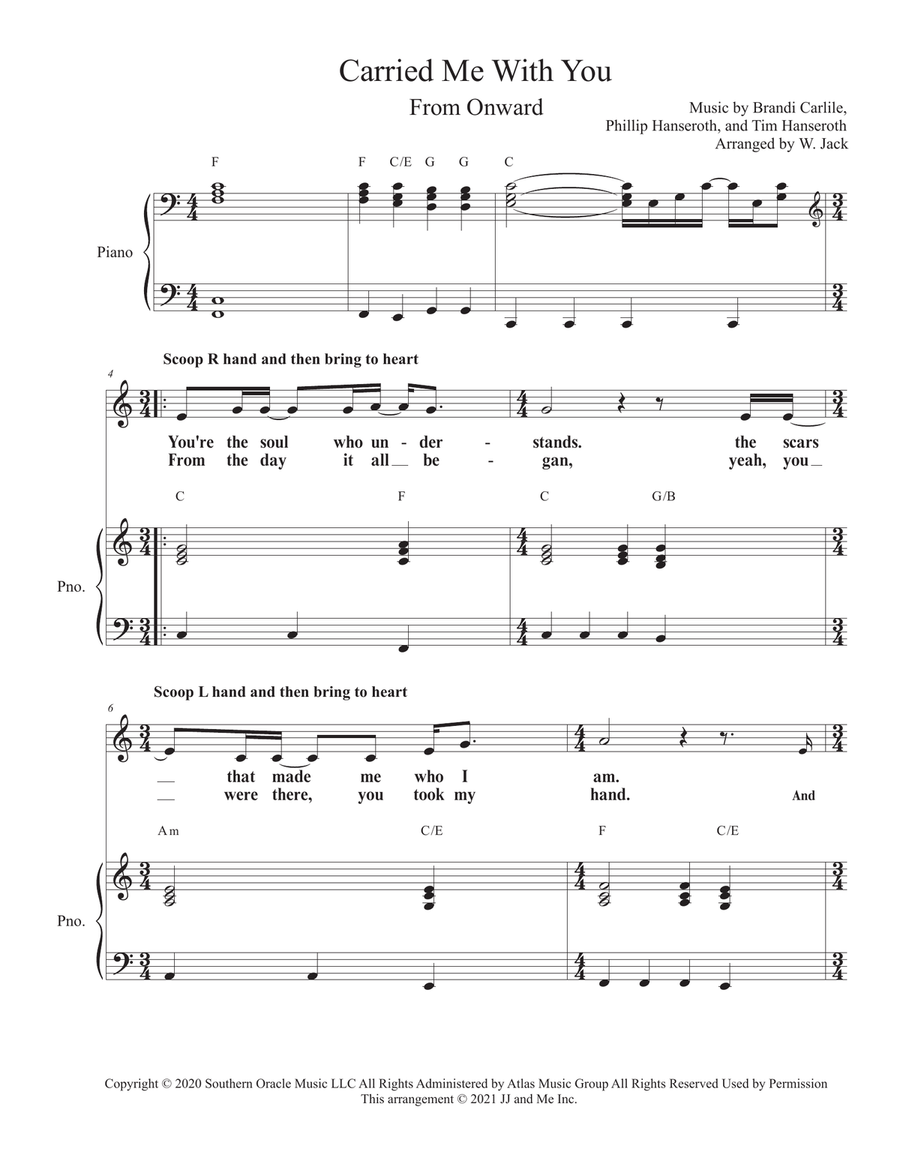 Carried Me With You Unison Choir scores gallery preview page 1