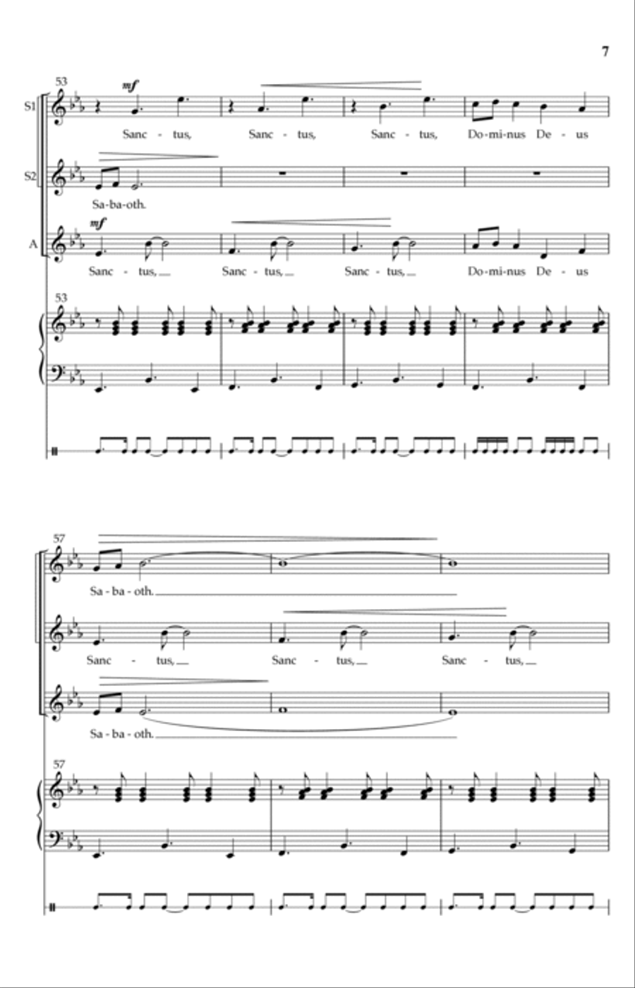 Benedictus & Sanctus (from Missa Brevis) SSAA scores gallery preview page 5
