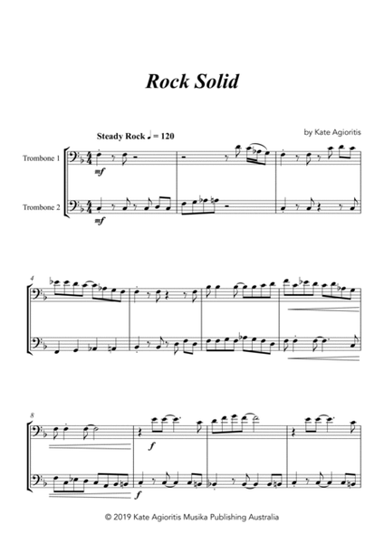 Rock Solid - Trombone Duet image number null