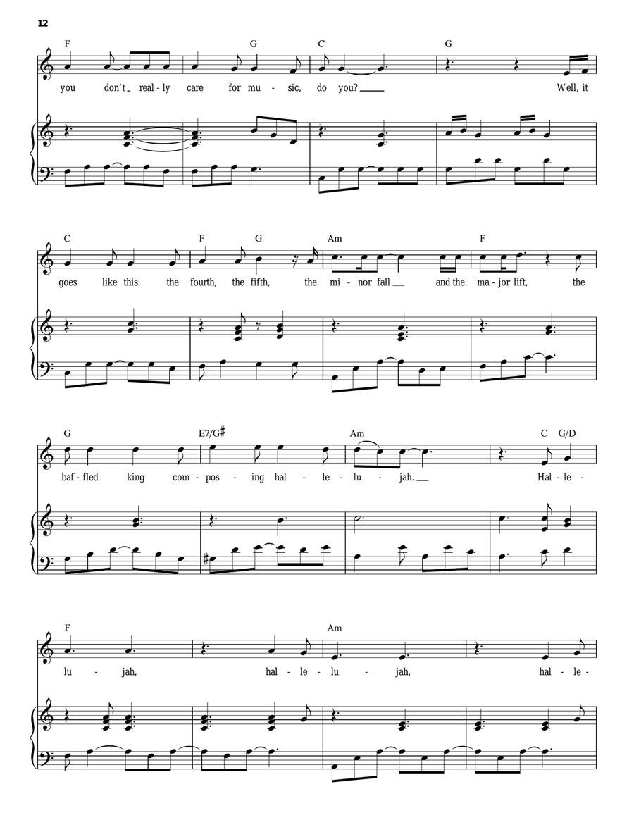 Hallelujah Hallelujah Piano, Vocal scores gallery preview page 3