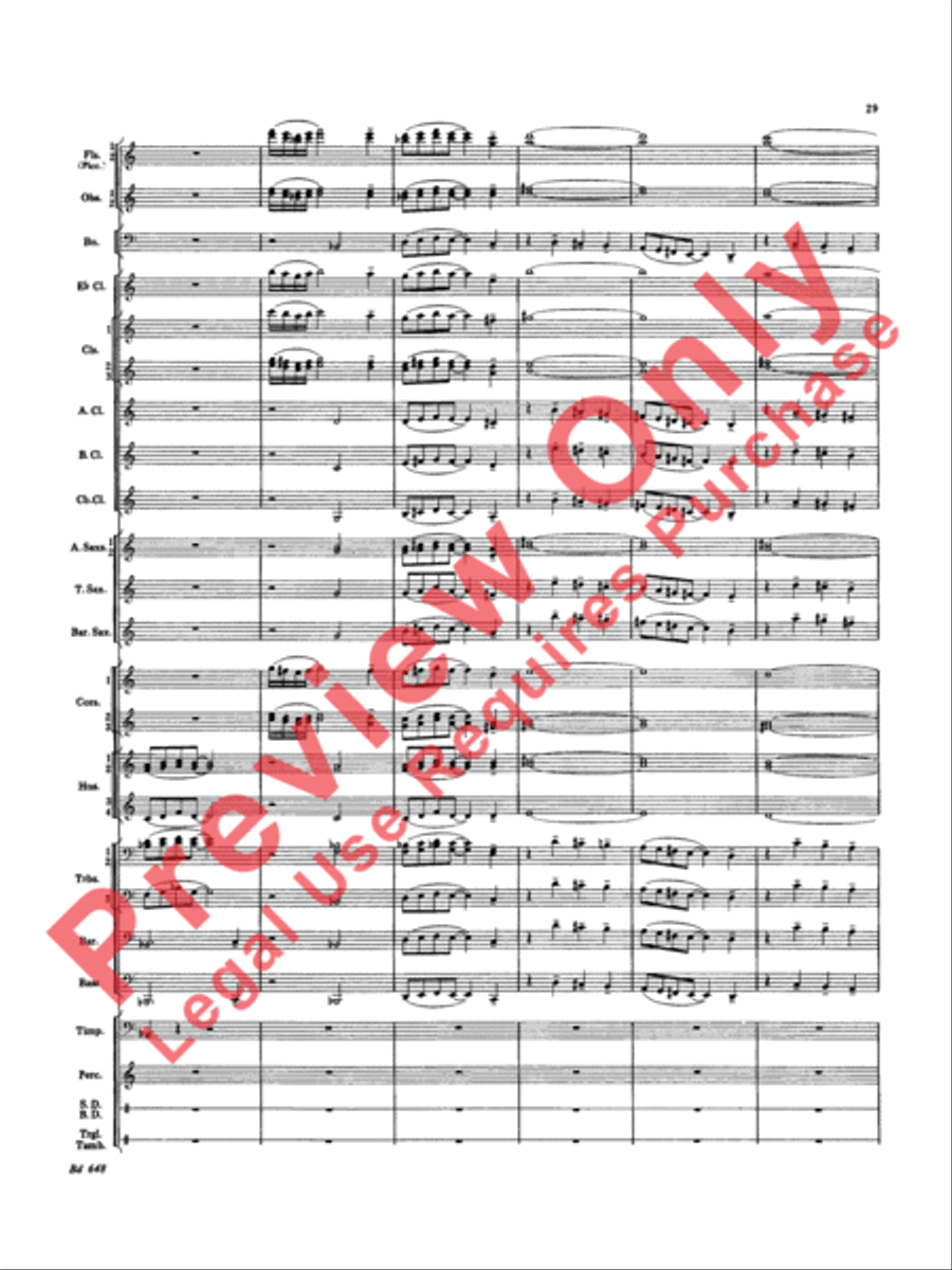 Overture Jubiloso Concert Band scores gallery preview page 32