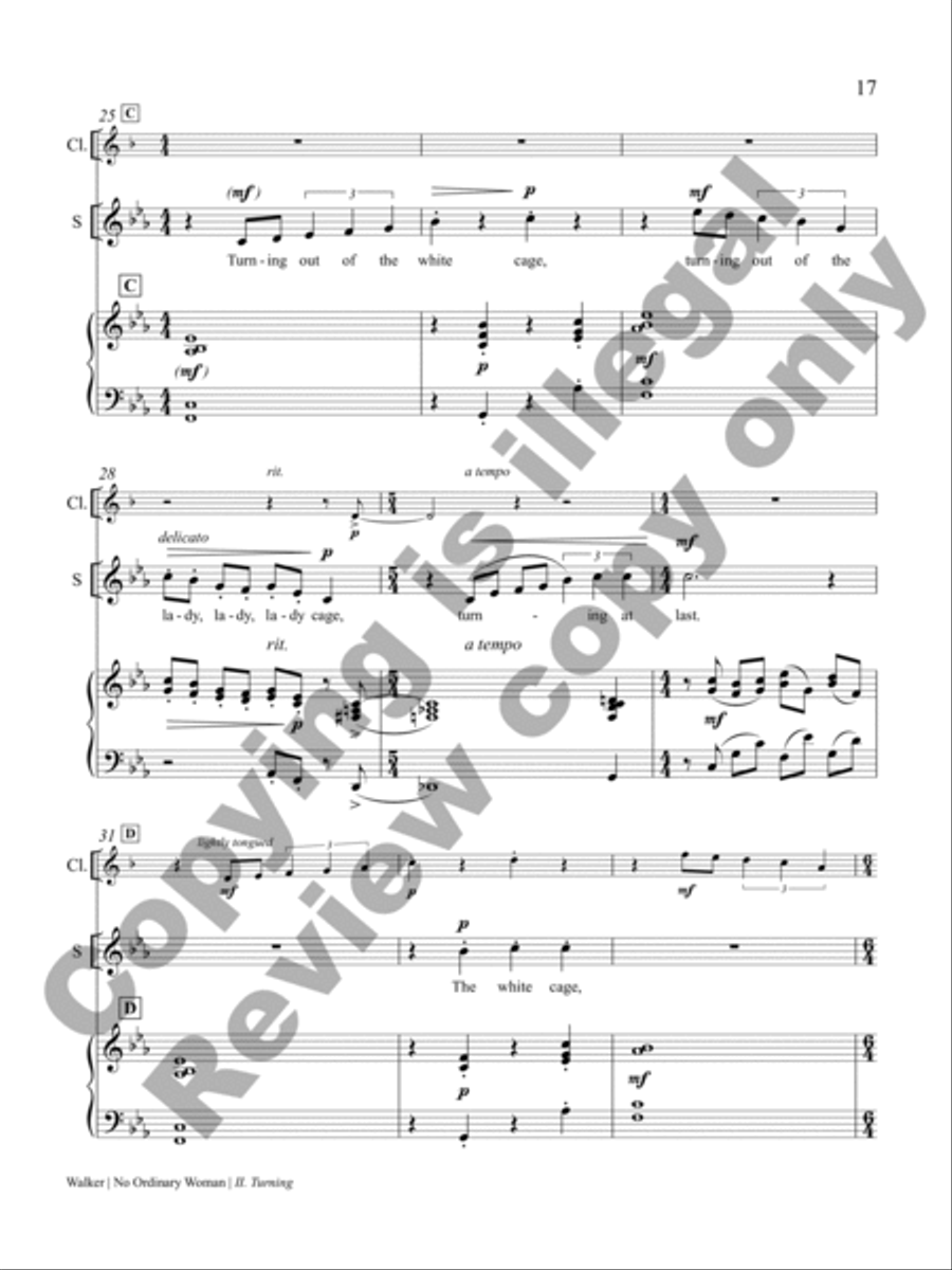 No Ordinary Woman! Clarinet scores gallery preview page 10