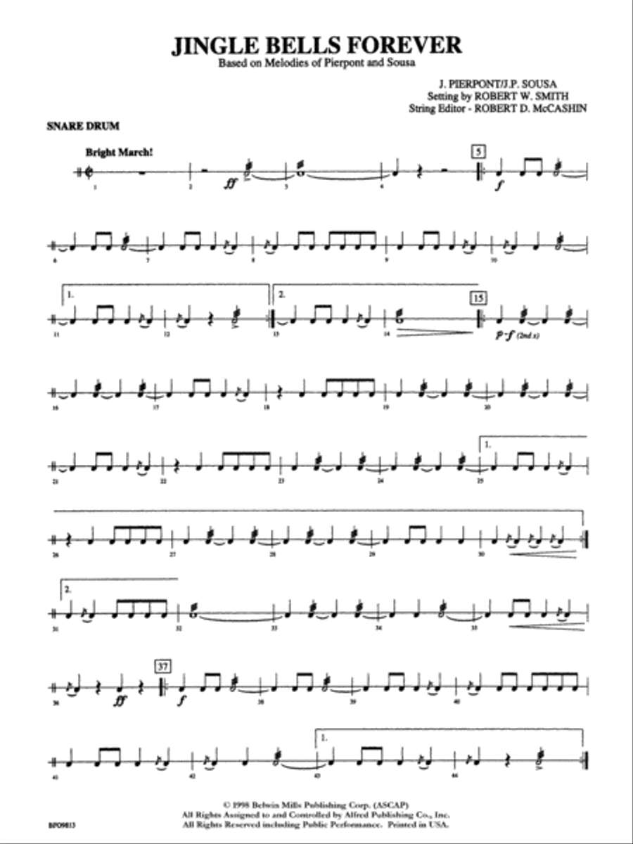 Jingle Bells Forever: Snare Drum Full Orchestra scores gallery preview page 1