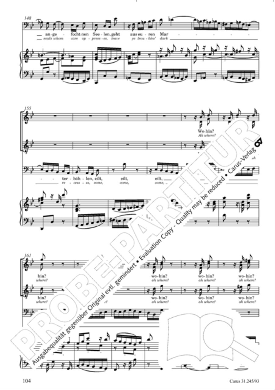 St. John Passion (Johannes-Passion) 4-Part scores gallery preview page 105