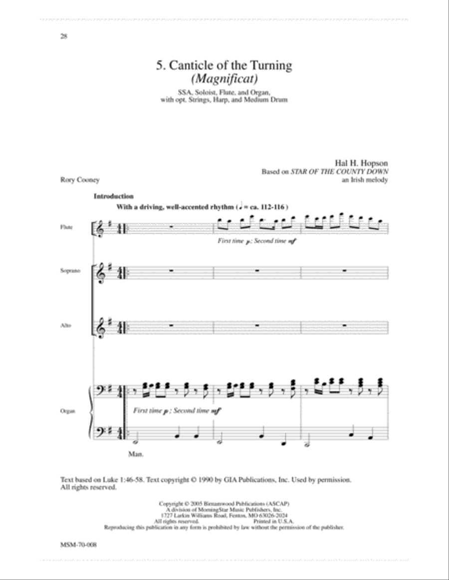 Come Ye Faithful: A Service of Carols 4-Part scores gallery preview page 5