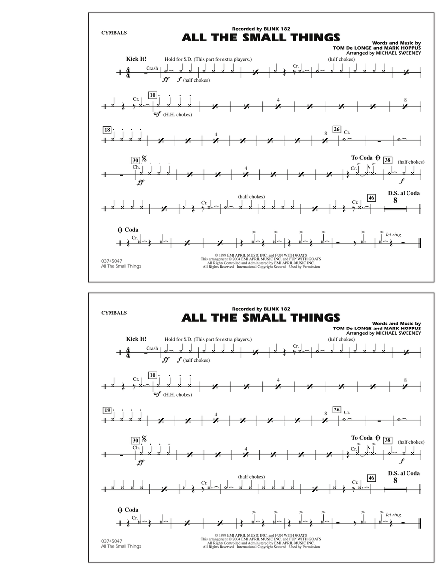 All The Small Things - Cymbals
