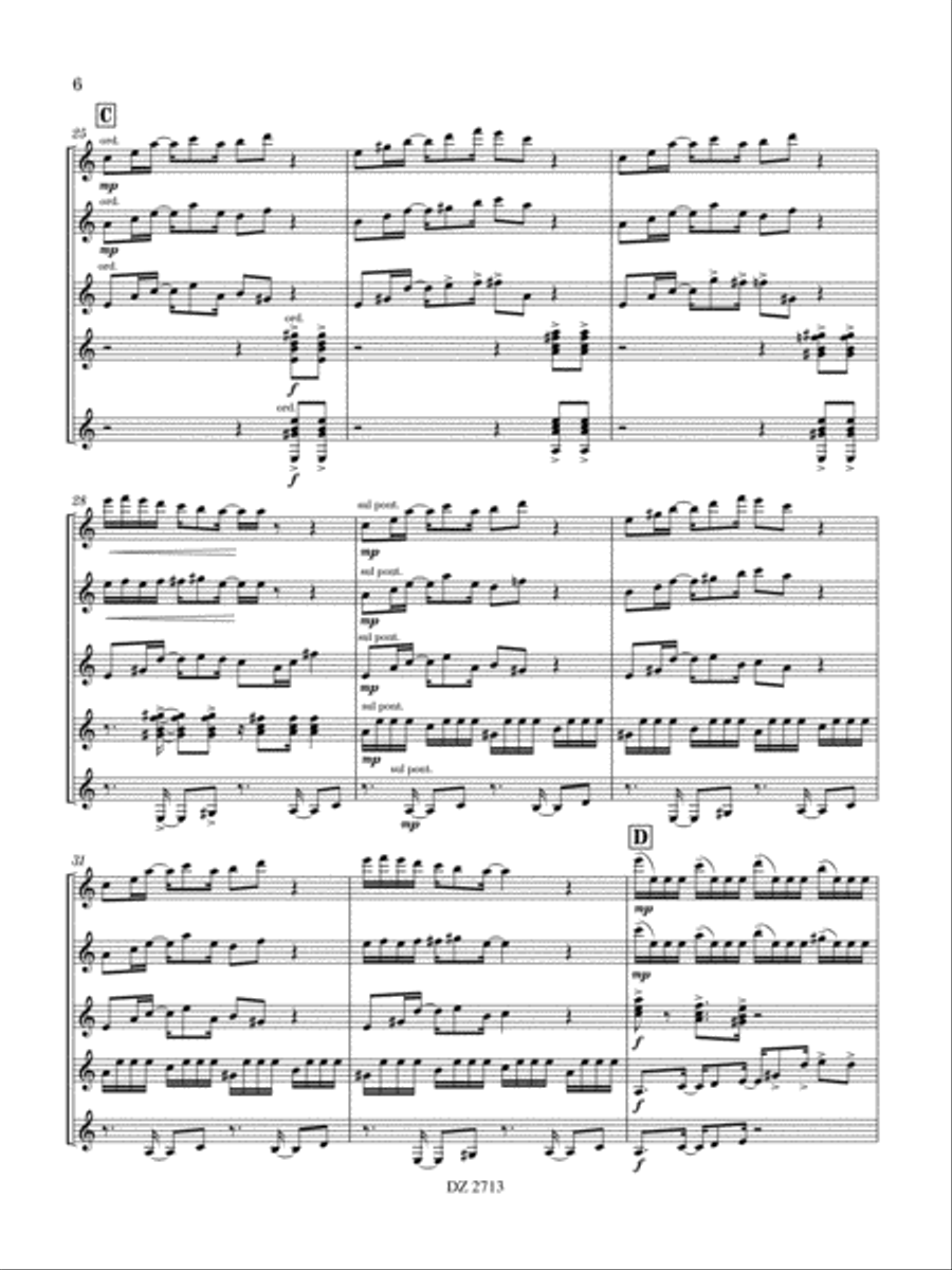 Winter Salsa Guitar Ensemble scores gallery preview page 6