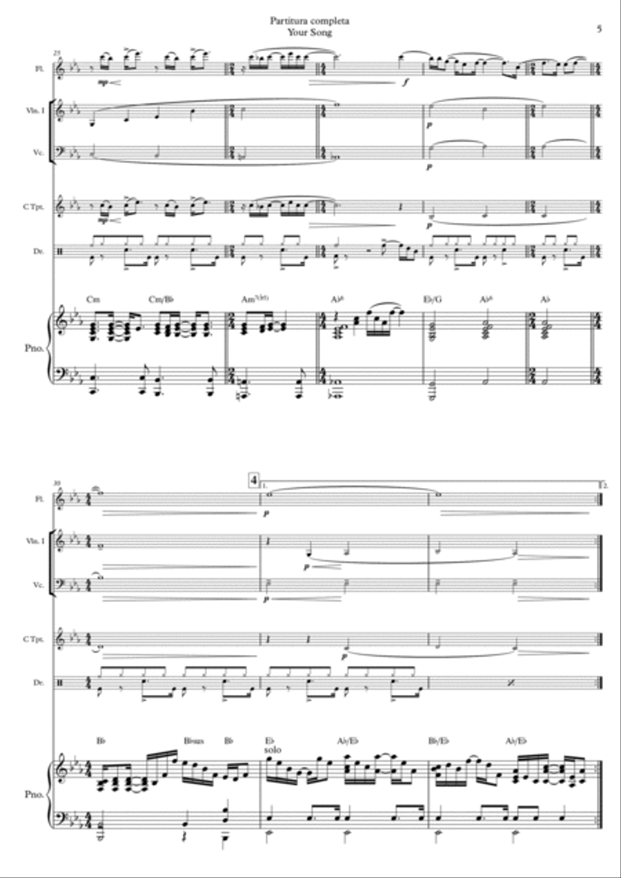 Your Song Flute scores gallery preview page 5