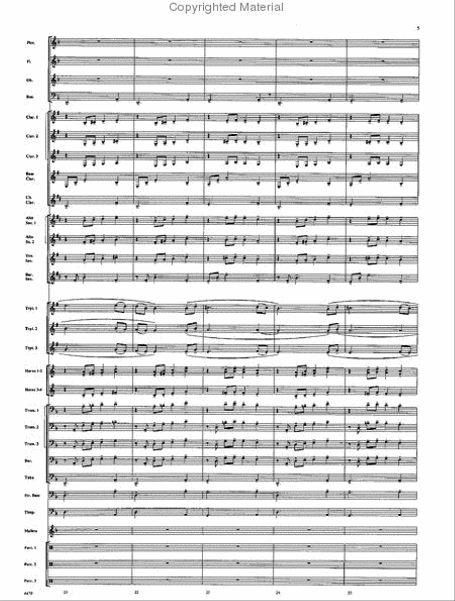 American Folk Fantasia Concert Band scores gallery preview page 6