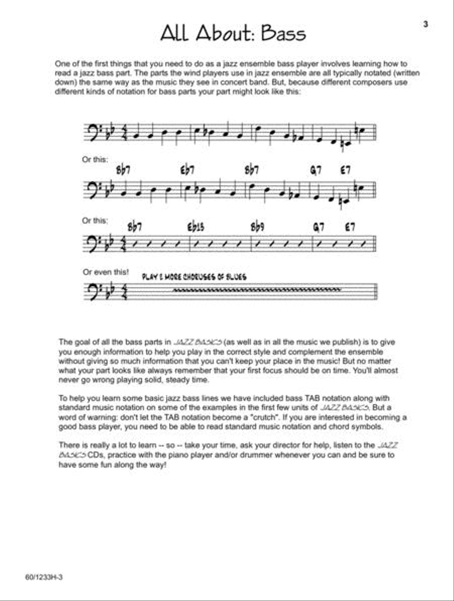 Jazz Basics - Bass Jazz Ensemble scores gallery preview page 3