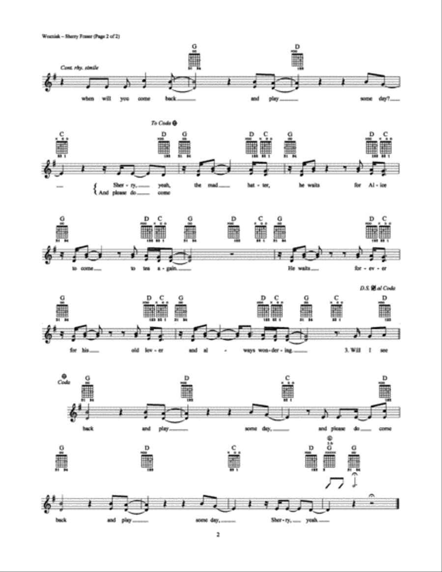 Sherry Fraser Electric Guitar scores gallery preview page 2