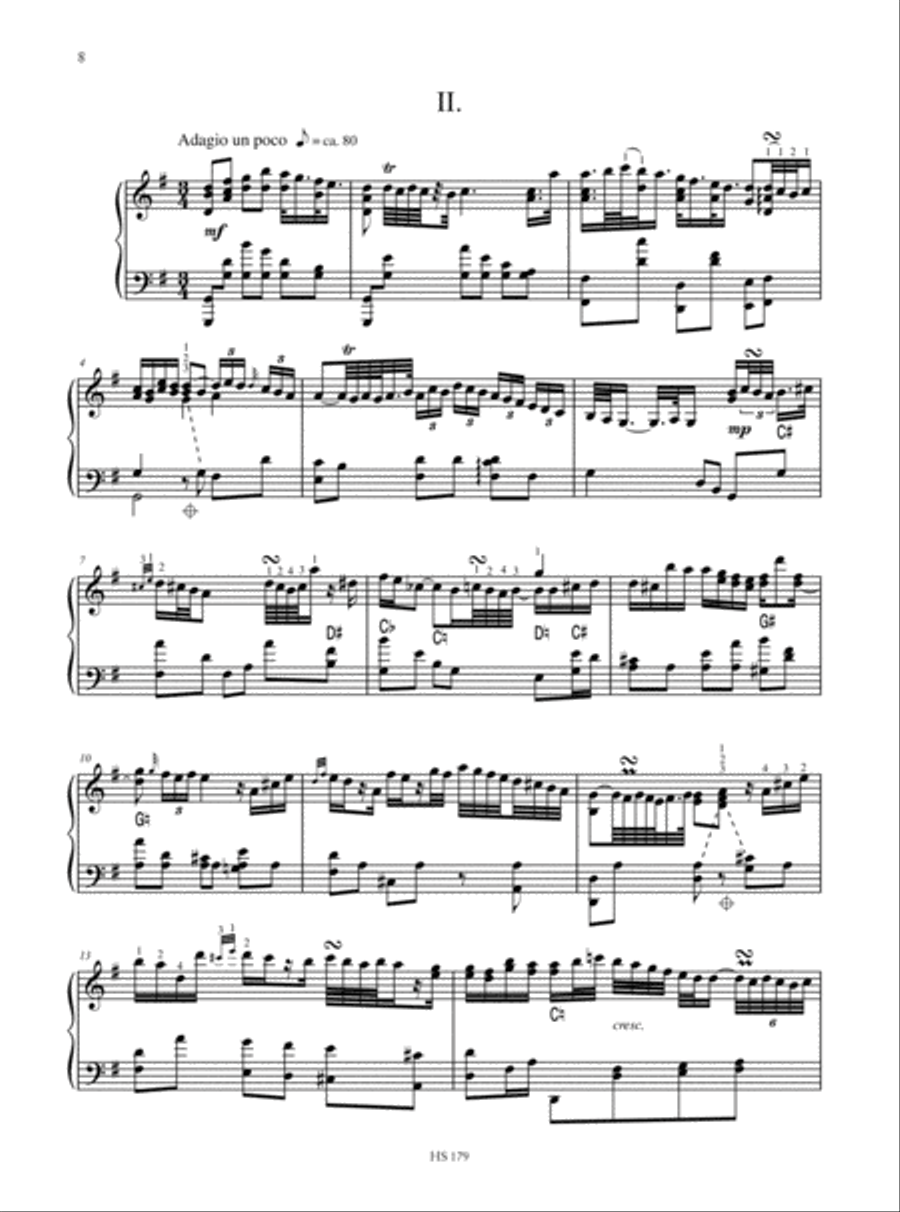 Sonata in G Major Wq 139 for Harp Harp scores gallery preview page 3