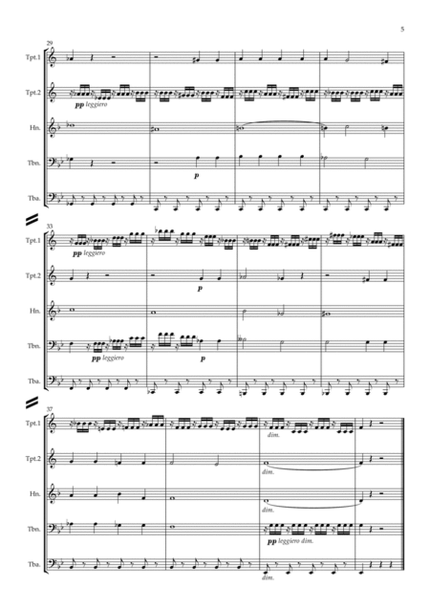 Mozart: Requiem in D minor K626 III.Sequenz No.5 Confutatis Maledictus - brass quintet image number null