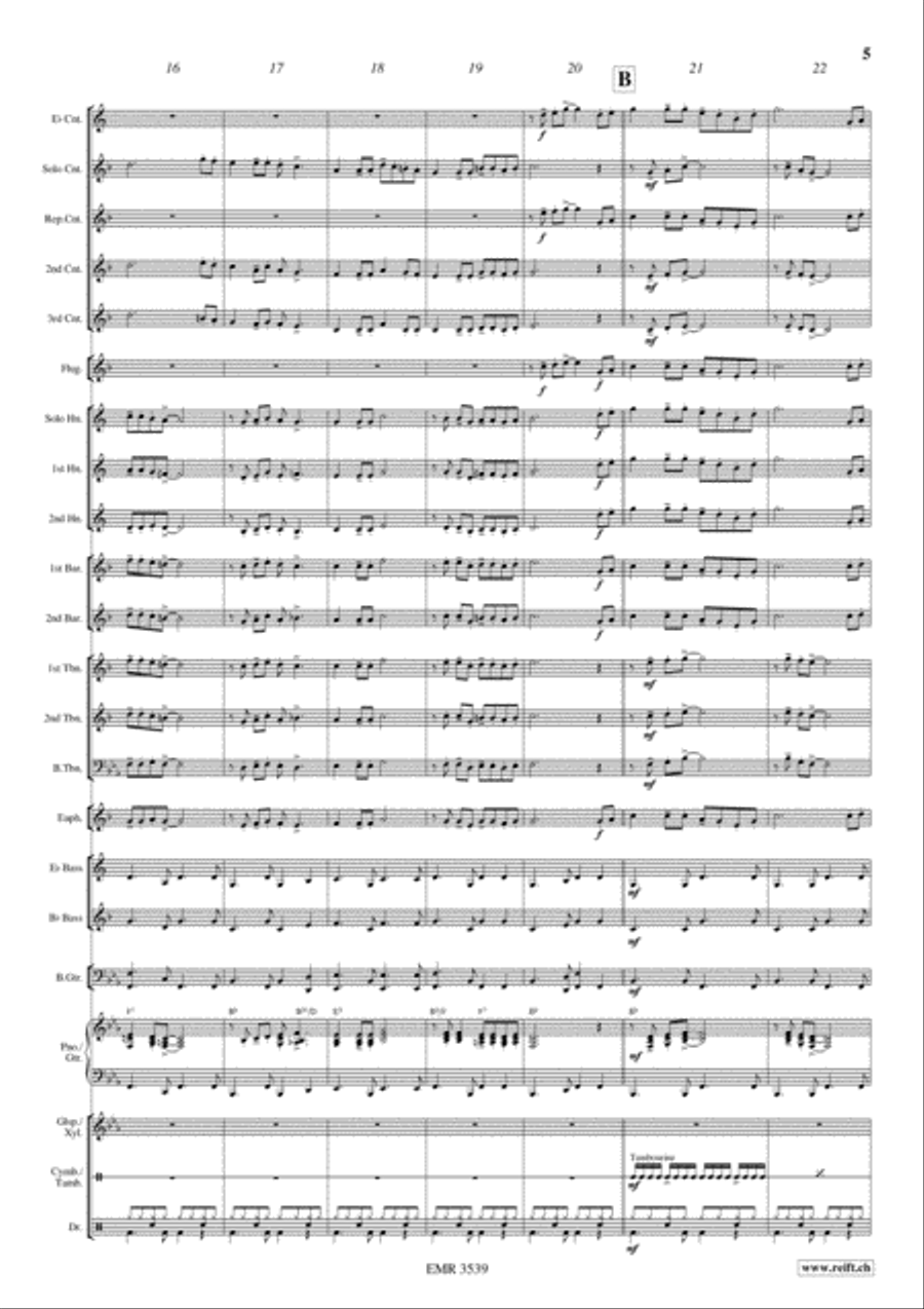 She'll Be Coming Round The Mountain Brass Band scores gallery preview page 6