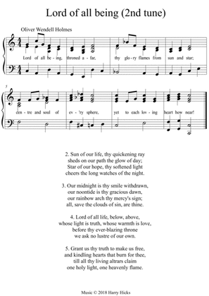 Lord of all being. Another new tune to this wonderful hymn.