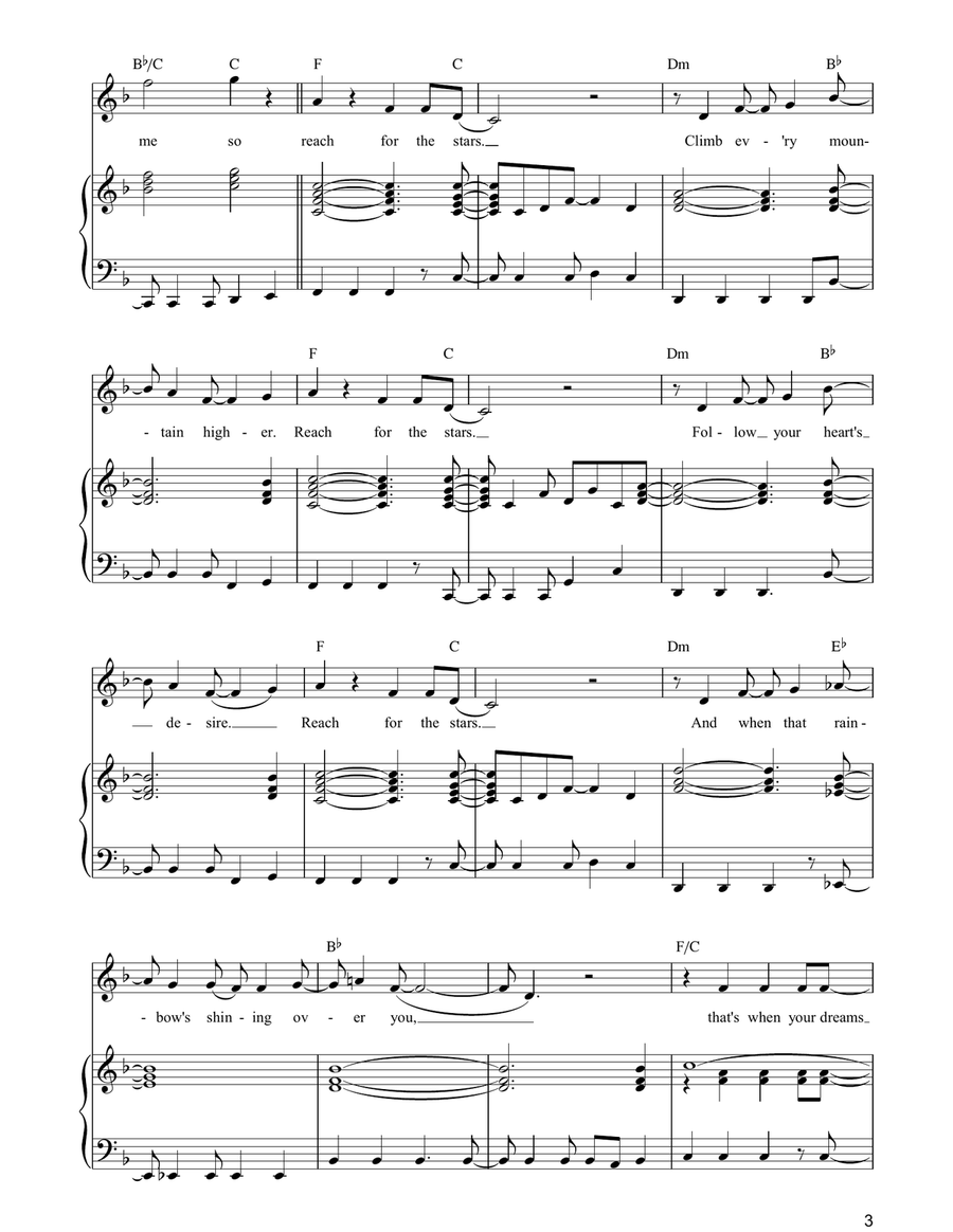 Reach Piano, Vocal, Guitar scores gallery preview page 3