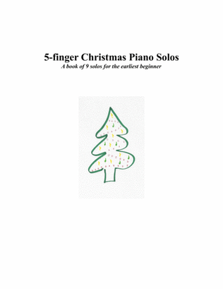 Book cover for 5-finger Christmas Piano Solos