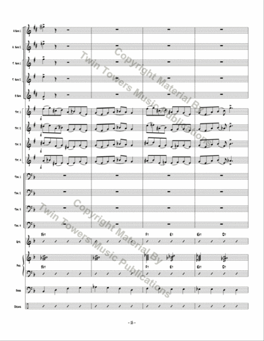 Don't Be Hatin' Jazz Ensemble scores gallery preview page 16