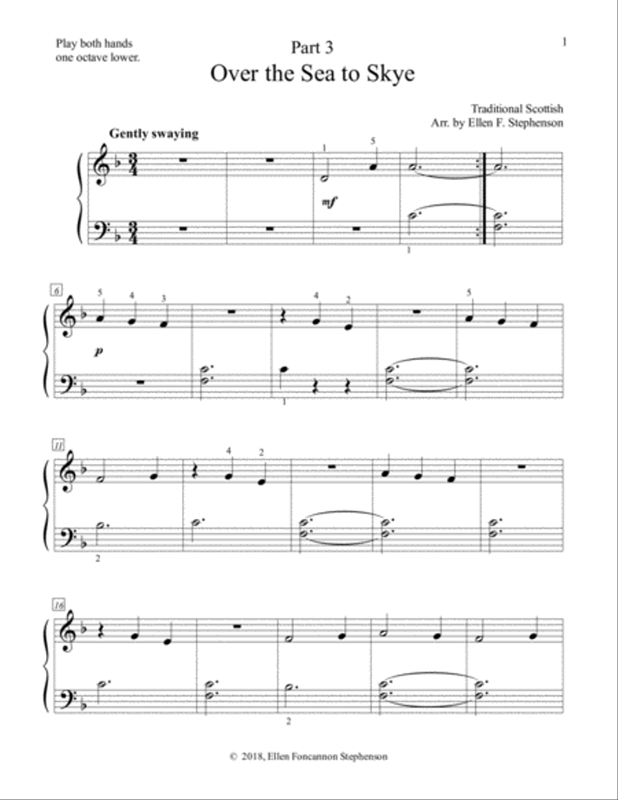 Over the Sea to Sky (1P/6H) Easy Piano scores gallery preview page 2