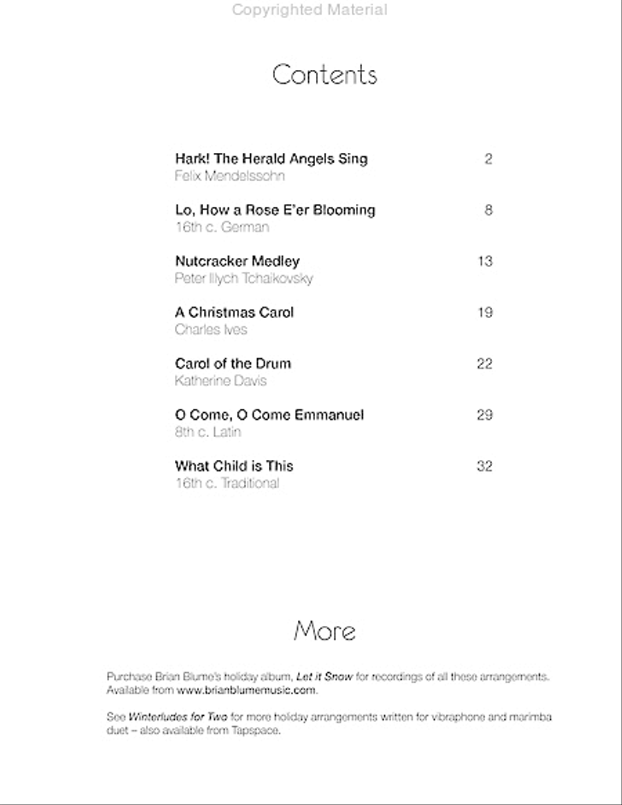 Winterludes Marimba scores gallery preview page 4