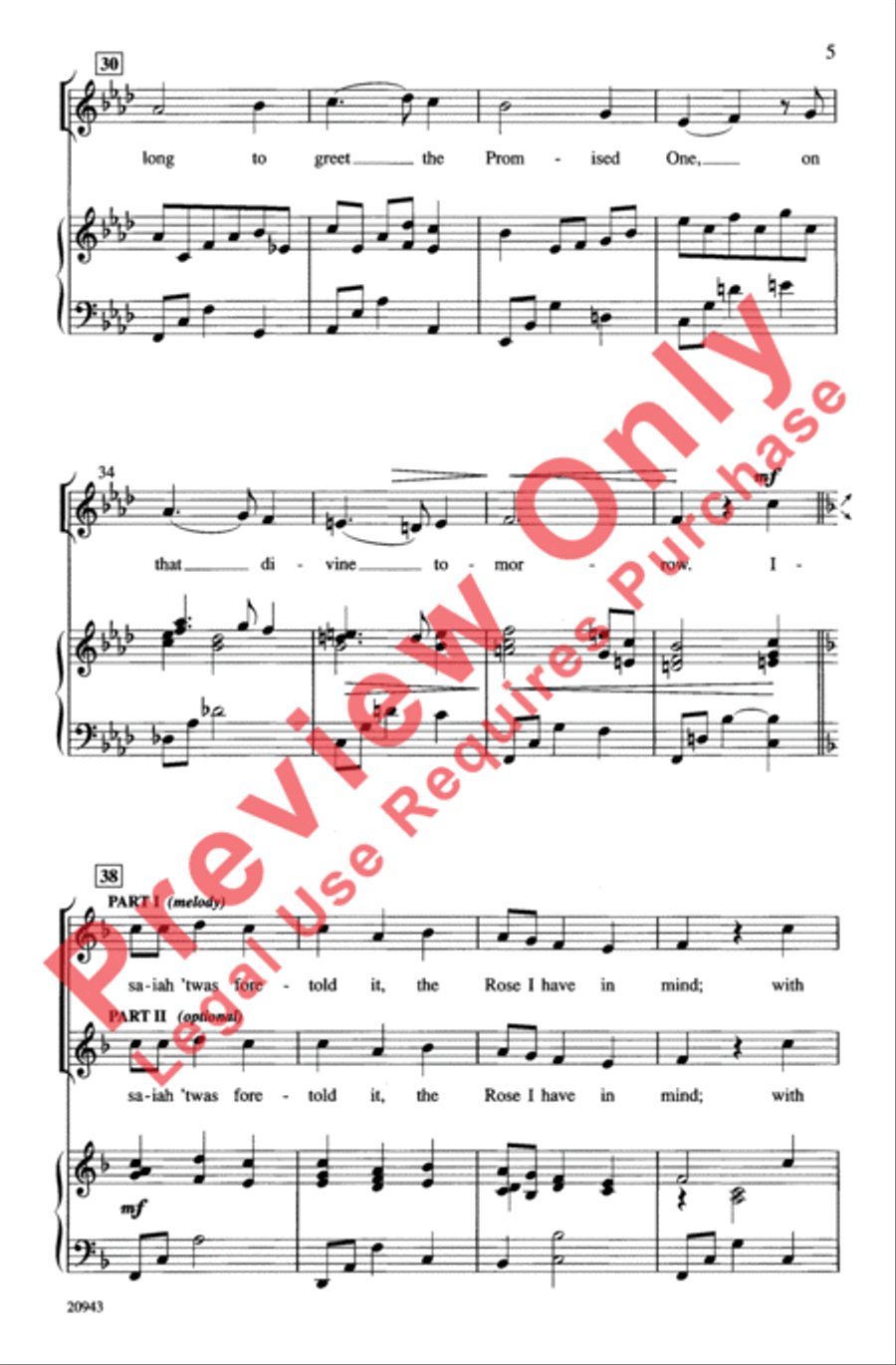 The Rose E'er Blooming Unison Choir scores gallery preview page 5