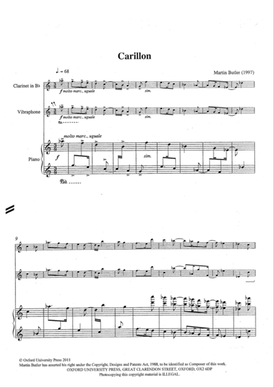 Carillon Clarinet scores gallery preview page 3