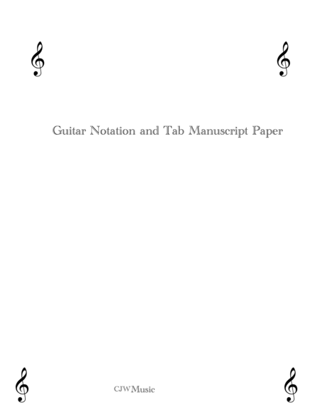 Guitar Manuscript paper