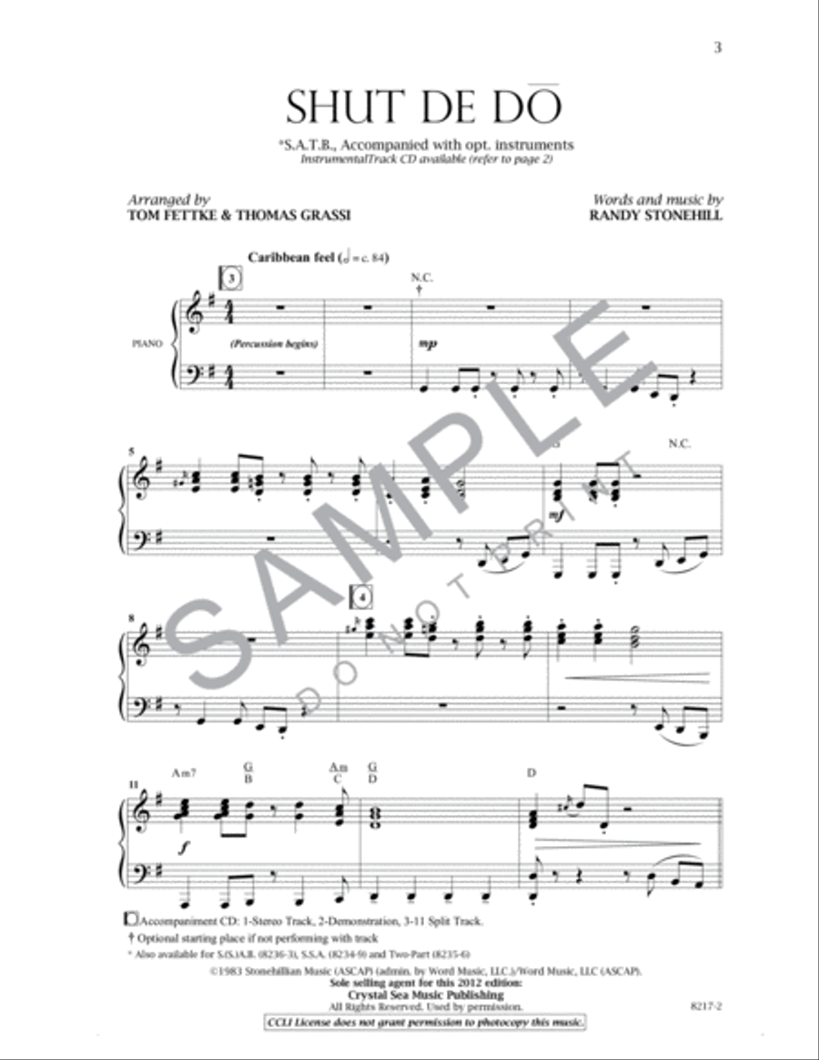 Shut De Do Shut De Do 4-Part scores gallery preview page 2