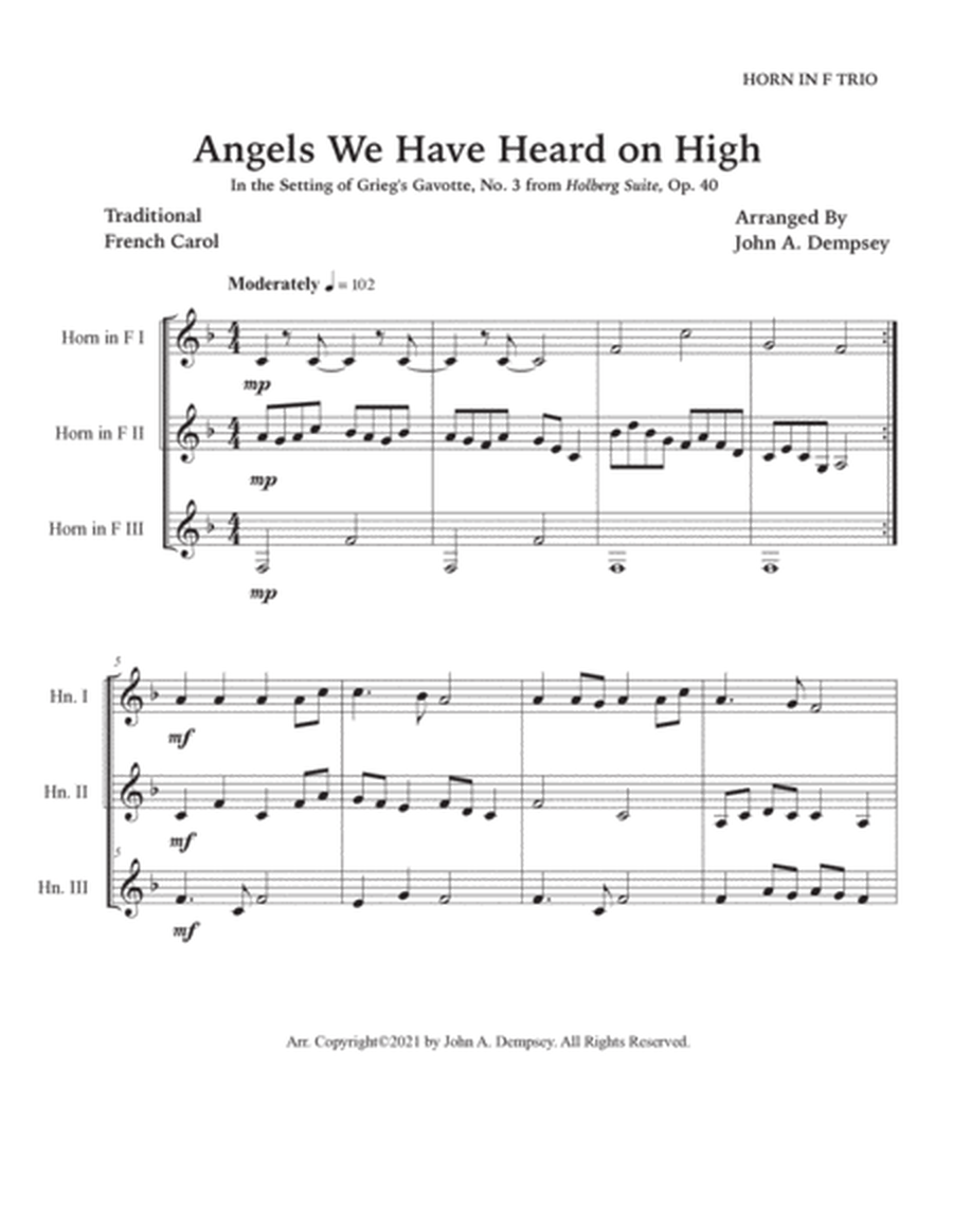 Angels We Have Heard on High (Horn in F Trio) image number null