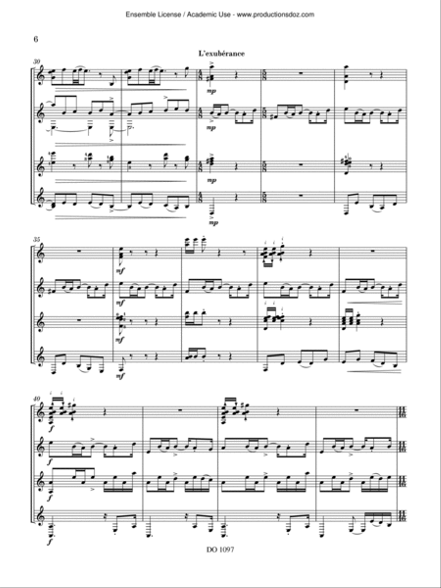 One 4 All 4 One Guitar Ensemble scores gallery preview page 6