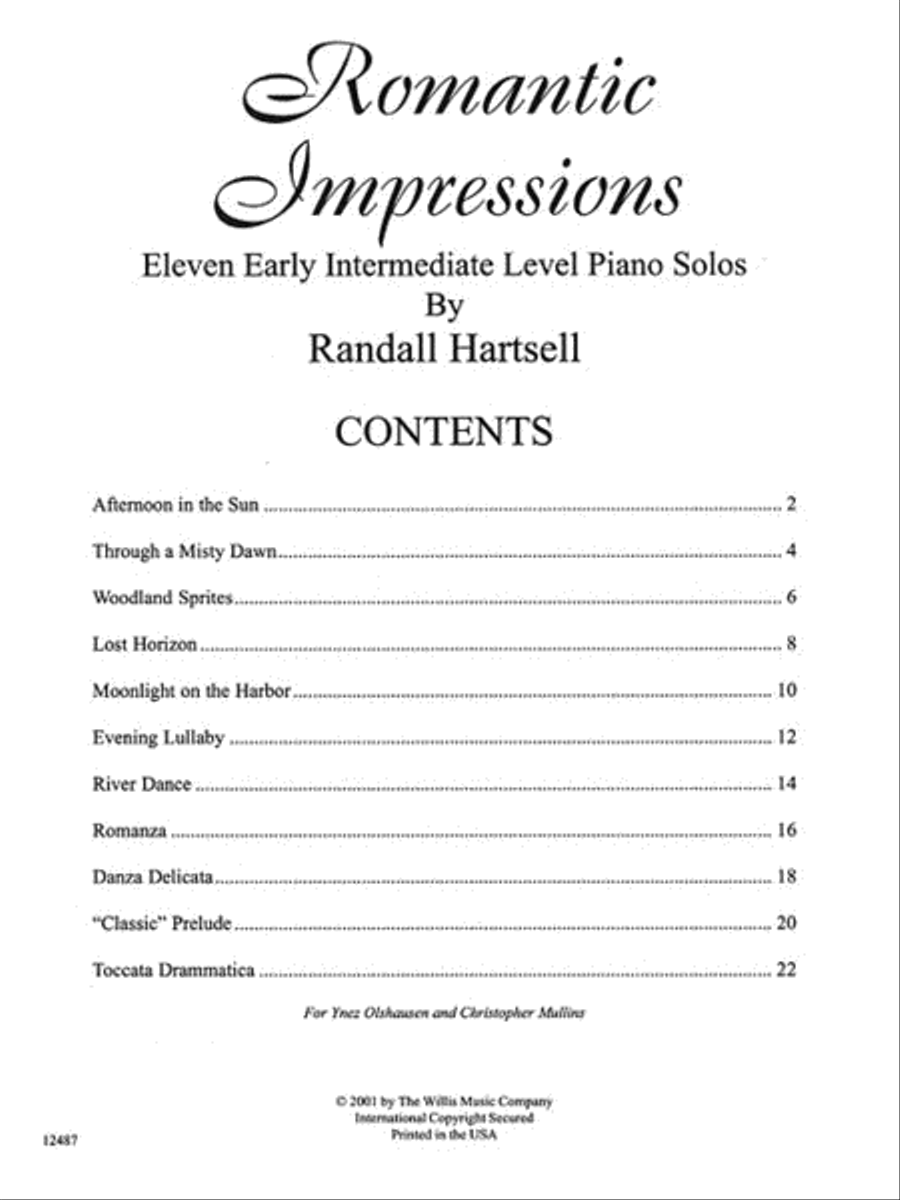Romantic Impressions Piano scores gallery preview page 2