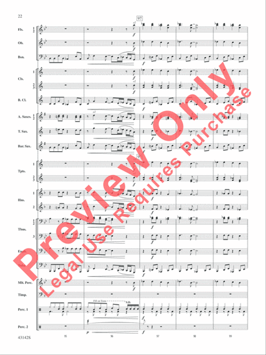 The Doors on Tour Concert Band scores gallery preview page 23