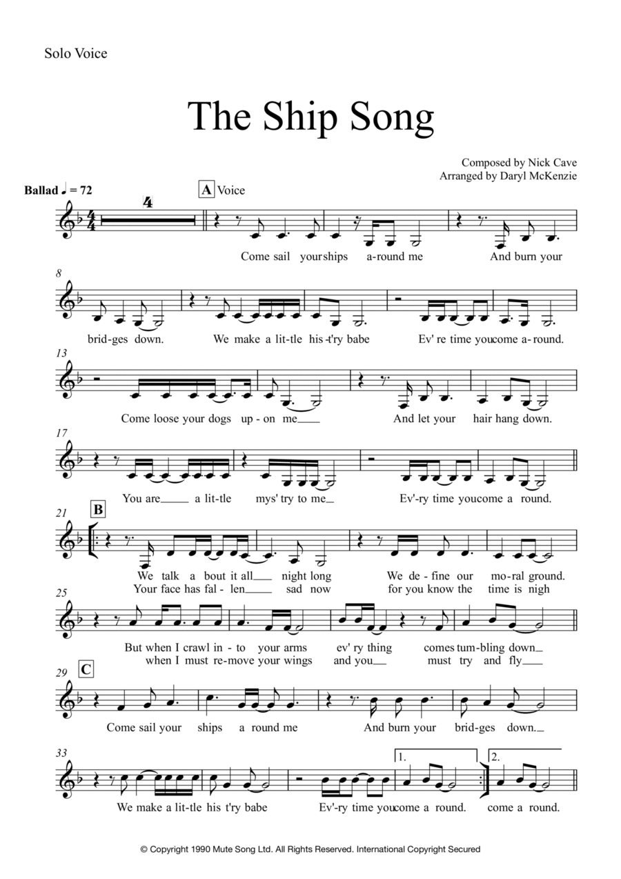The Ship Song Full Orchestra scores gallery preview page 1