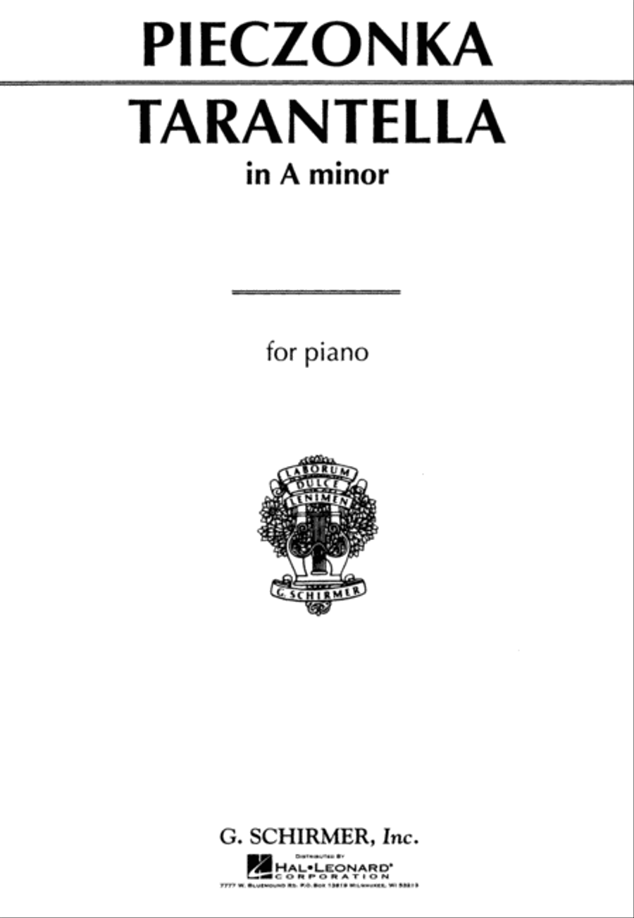 Tarantella in A Minor Piano Solo scores gallery preview page 1