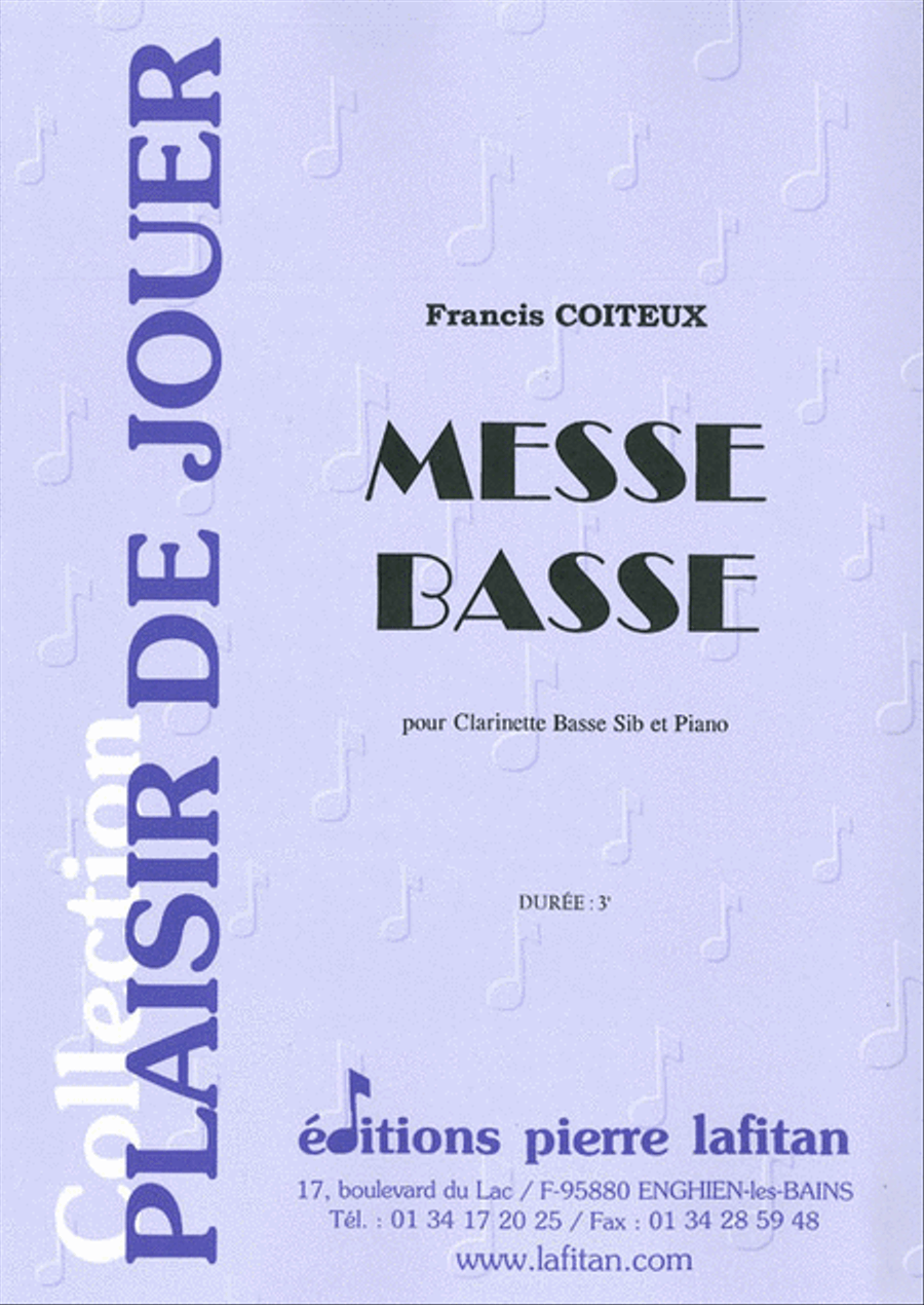 Messe Basse Bass Clarinet scores gallery preview page 1