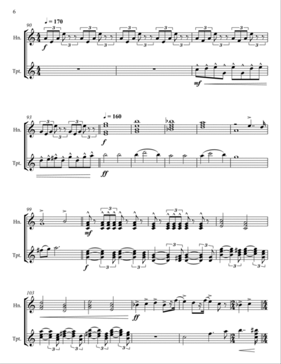 Maleficent Flies Brass Duet scores gallery preview page 6