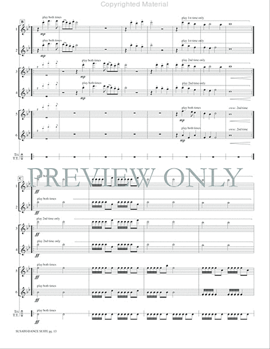 Susato Dance Suite (from Danserye) (1551) Small Ensemble scores gallery preview page 15