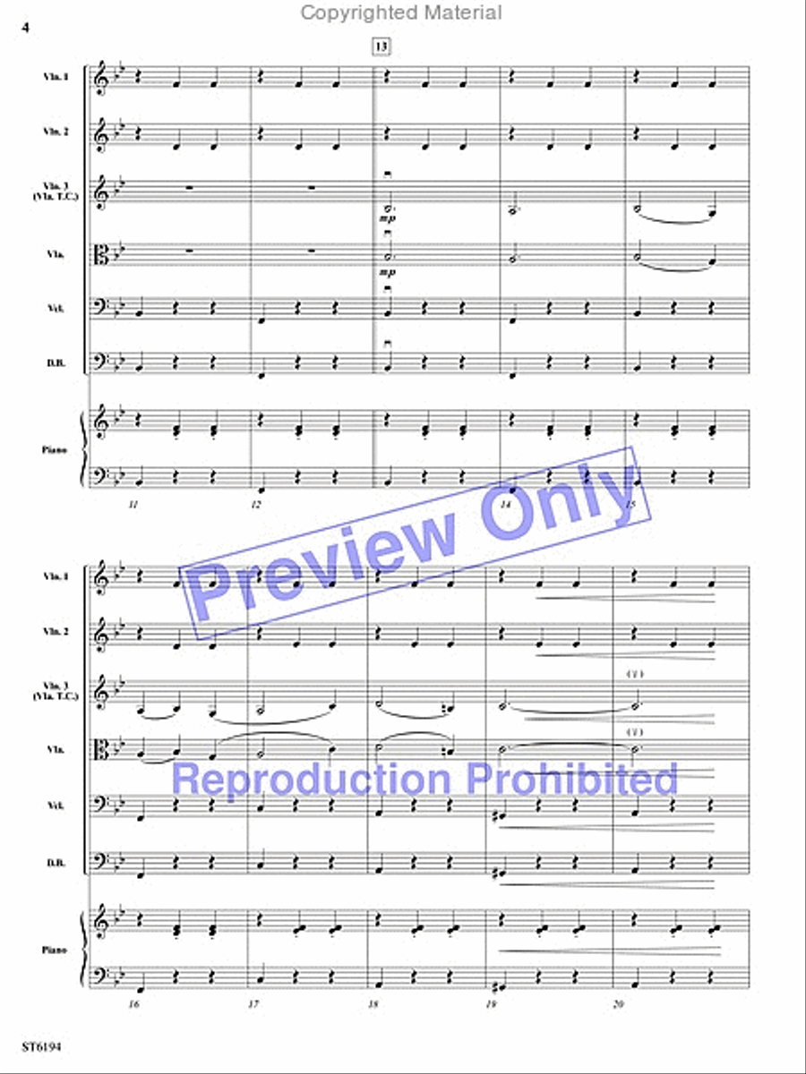 Sleeping Beauty Waltz String Orchestra scores gallery preview page 3