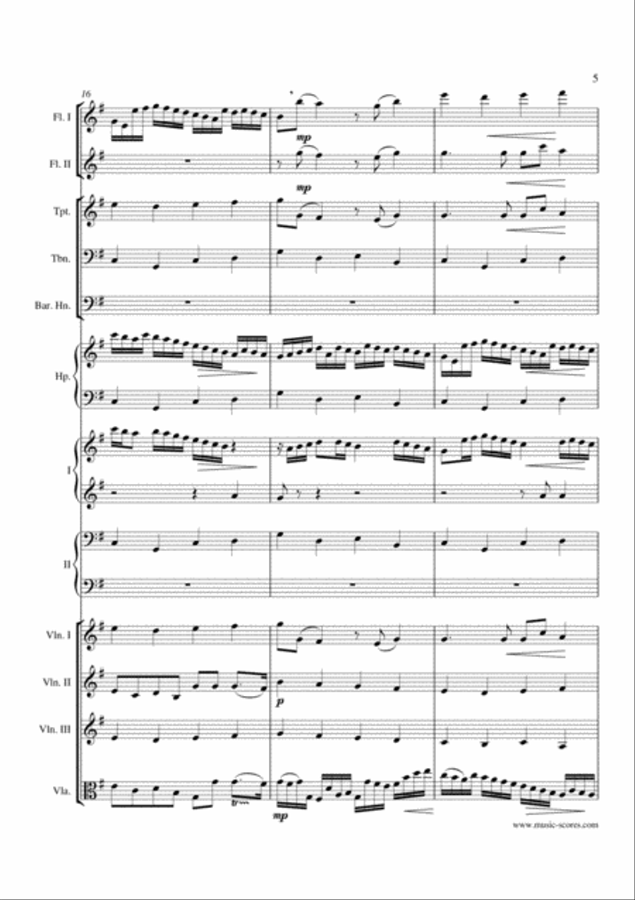 Pachelbel's Canon - Mixed Ensemble Flute scores gallery preview page 5