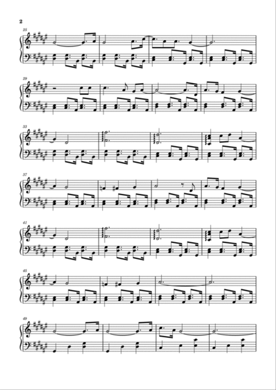 Sit Down Beside Me Piano Solo scores gallery preview page 2