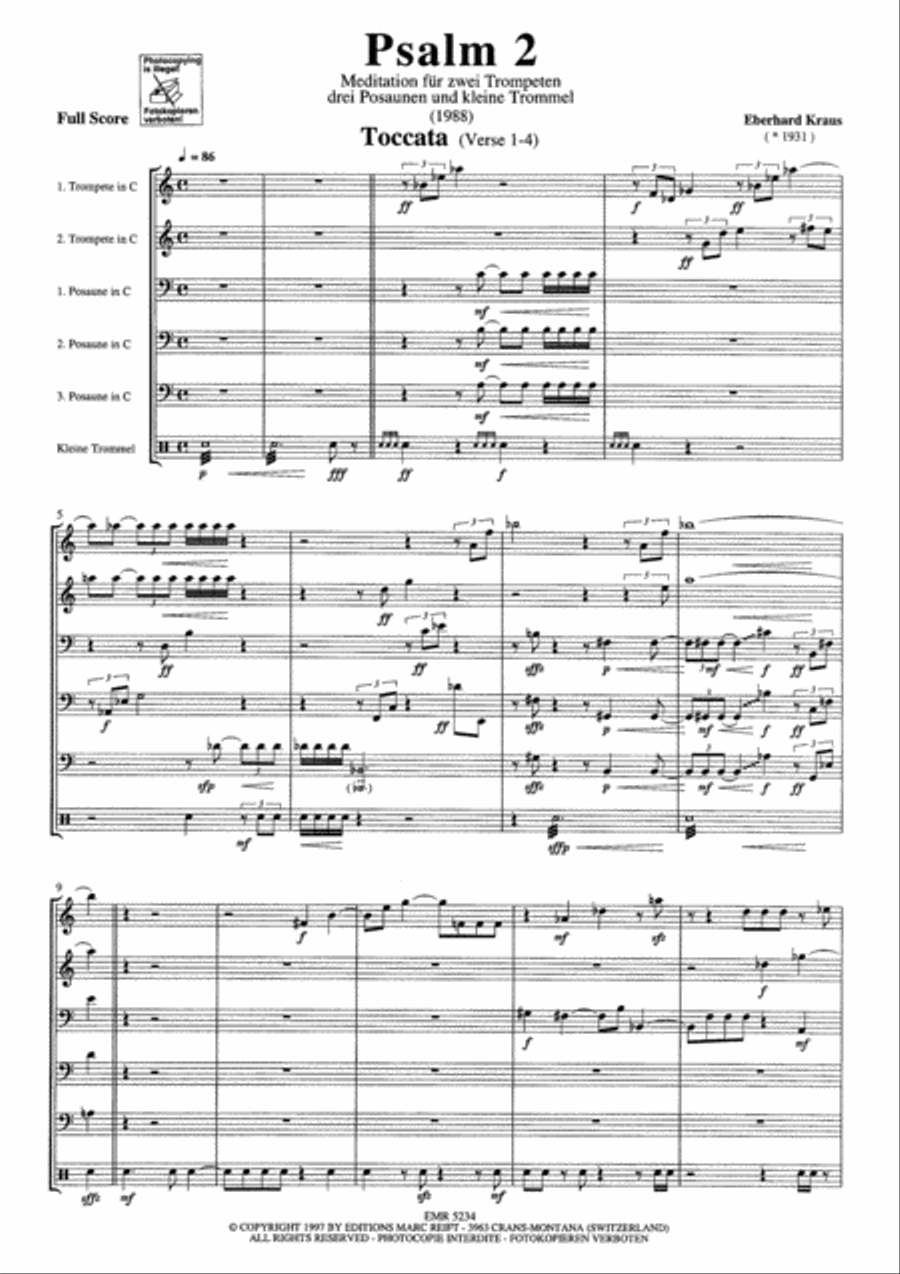 Psalm 2 Brass Ensemble scores gallery preview page 4